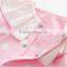 Romper Pink Frock With White Dots Girls White Rounded Collar Clothing Leggings