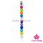 8NZ441-2 Lovebaby wholesale Wholesale Baby Colorful Plastic Pearl Design Pacifier Clip Mental Holder Teether Holder Baby Feeding