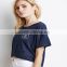 2015 Fashion women soft wear short sleeves pure color round neck 100%cotton tee