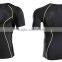 bodybuilding training cycling slim fit black polyester men t shirt