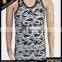 Black and white stripe fashion style mens singlet for wholesalse