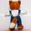 custom promotional 10cm plush fox baby toy keychain /furry fox keychain