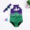 Purple Green Mermaid Swimming Costumes Baby Bikini Set in High Quality for Pretty Girls