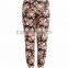 100% viscose side pocketed blush rose floral loose pants women