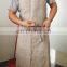 printing 100% linen chef vintage apron with pocket in natural color full/bib style for promotion/sale/cafe/chef
