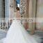 ED Fashion Sleeveless V-neck Lace Applique Bead Work Open Back A Line Wedding Dress