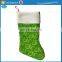 Green Color Santa Gift for Decoration Christmas Stocking