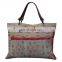 Beautiful Sari Katha Tote Bag Hand Embroidered Leather Handbag