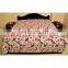 Bird Print Kantha Quilt White Bird of Paradise Kantha Bedcover