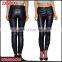 Custom Winter Latest Design Classic Black Pants Slim Fit Casual Lady Faux Leather Pants