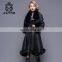 Women coats Black Skirt Style Sheep Fur Coats Double Face Lamb Leather personalized Coat