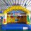 Inflatable yellow jumping castle to kids for fun