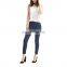 Custom 2017 hot fashion blank pants with poket women's formal office pants