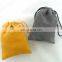Custom logo print reusable drawstring velvet gift pouch/ wholesale velvet jewelry packing bag