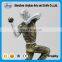 Silver color resin material man's shot-put competition trophy