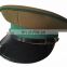 green narrow ribbon cap band and green TR crown peak cap for officers