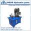 hydraulic power pack with 12 volt DC motor on tipping tralier