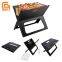 X shape grill portable foldable charcoal bbq grills