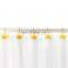 Yellow Flower Shower Curtain hooks for bathroom