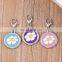 Fashion hot sale zinc alloy flower pattern anti-lost wholesale dog tag pendant initial