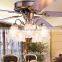 European restaurant brand wood metal fan lights ceiling fan lights decorated living room study