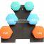 Gym Exercise Multi Weight Colorful Neoprene Hex Dumbbell Set With Rack