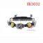 Fashion punk rock crystal jewelry golden rhinestone skull bracelet