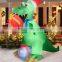 Arrival lovely Merry Christmas decorative inflatable Christmas dinosaur with led light for sale