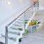 fashion wrought iron stairs/glass staircase/metal steel glass stairs design