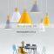 Pendant lights wooden metal Colorful E27 led pendant lamp design hanging lights decor light led