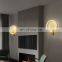 American Single Metal Wall Lamp Creative Golden Metal Round Wall Lamp