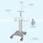 Hotsale Movable Hospital ABS Patient Monitor Trolley with Basket