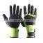 HANDLANDY Breathable Micro Foam nitrile smooth Palm Cut-Resistant Knit Work Gloves Mechanics Impact Resistant Gloves