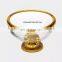 glass & metal orchid bowl