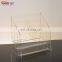 plastic leaflet holder 6 pockets 3 tiers acrylic literature rack