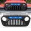 Grille For Jeep Wrangler JL/Gladiator JT 2018-2022 Blue Star Spotlights