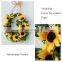 Wholesales Amazon Best Selling Artificial Flowers Bouquet Home Door Party Wedding Wall Decoration Sunflower Wreath Ring