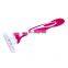Triple Blades Disposable Razor For Women Stainless Steel Blades Rubber Handle Safety Razor Ladies Bikini Razor CM3-01P