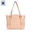 Matching Stitching Luxury Pattern Zipper Closure Type Women Genuine Leather Handbag Exporter