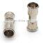 F Type Male to male Connector  Coax Coaxial Cable RF Connector,Nickel plated