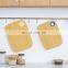 Small organic bamboo wood cutting board set fruit cutting with hole