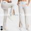 High Elastic Casual Butt Lifting Sports Pants Custom Gym Fitness Trousers High Waist Leggings Women Open Flare Yoga Pants