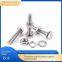 high-quality 201/304 stainless steel hot-dip galvanized hexagonal bolts, hexagonal screws with matching flat washers, spring washers and nuts.