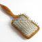 high quality bamboo wire pins hair brush