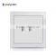 Haiyi White Glass Panel High Crystal 1 Gang Phone Tel Socket