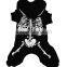 Wholesale Luminous shock dragon Spring Autumn Fleece skeleton Pattern Black Dog Clothing Pet Clothes