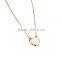 Pink Resin Semi Precious Stone Gold Chain Jewellery Fashion Teen Girls Necklace