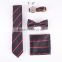 Fashion Men Bowtie Bow Tie Necktie Handkerchief Pocket Square Set