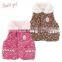 Japanese wholesale products high quality flower pattern baby winter cute toddler vest children clothing kids wear infant clothes