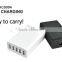 Multi Port USB Charger High Power 40W 5-Port USB Wall Charger Portable USB Travel Wall Charging